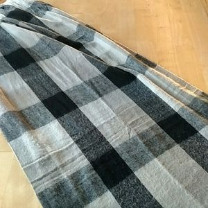 Grey buffalo plaid blanket scarf-LAST PRICE DROP!